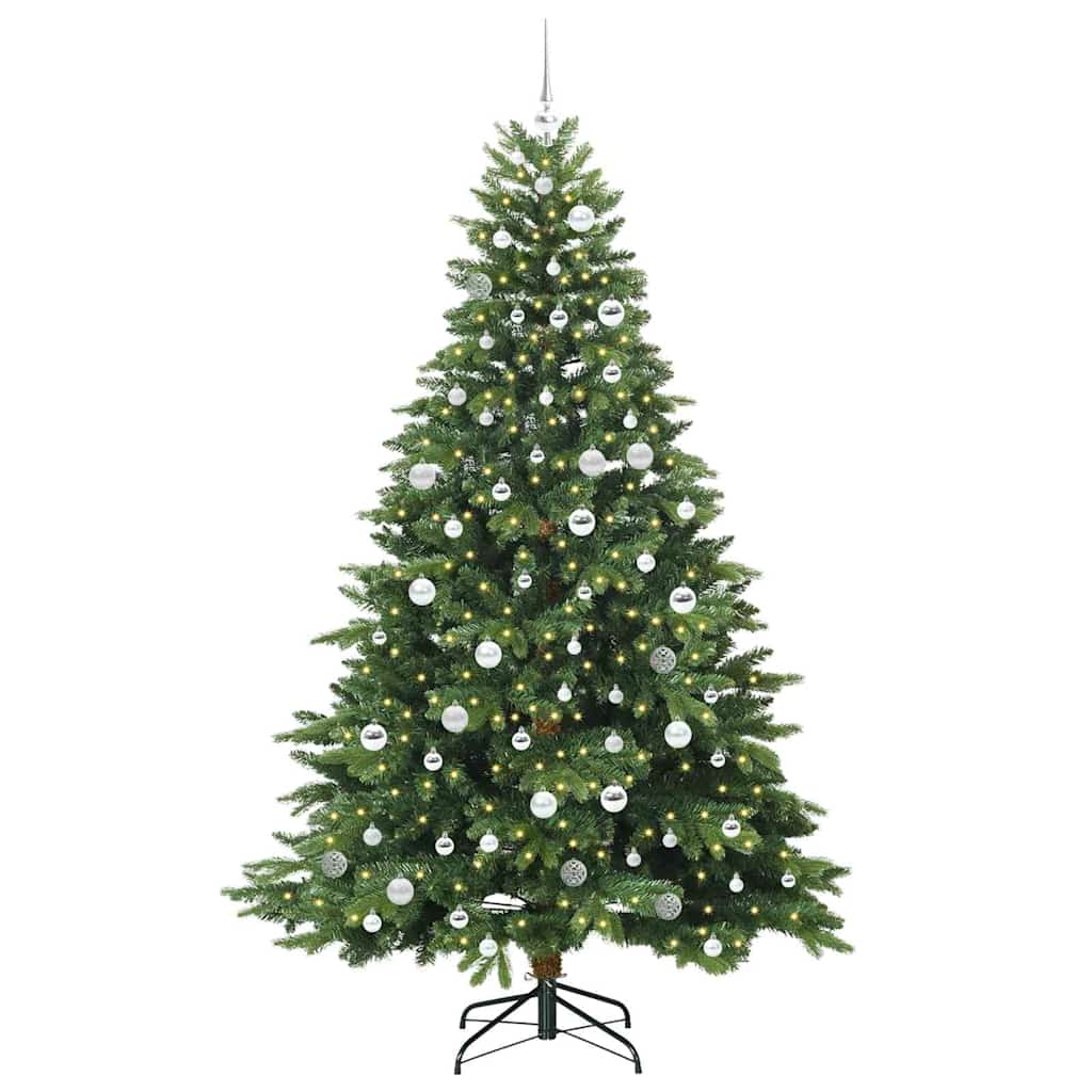 Artificial Christmas Tree with 300 LEDs Green 210 cm PE and PVC