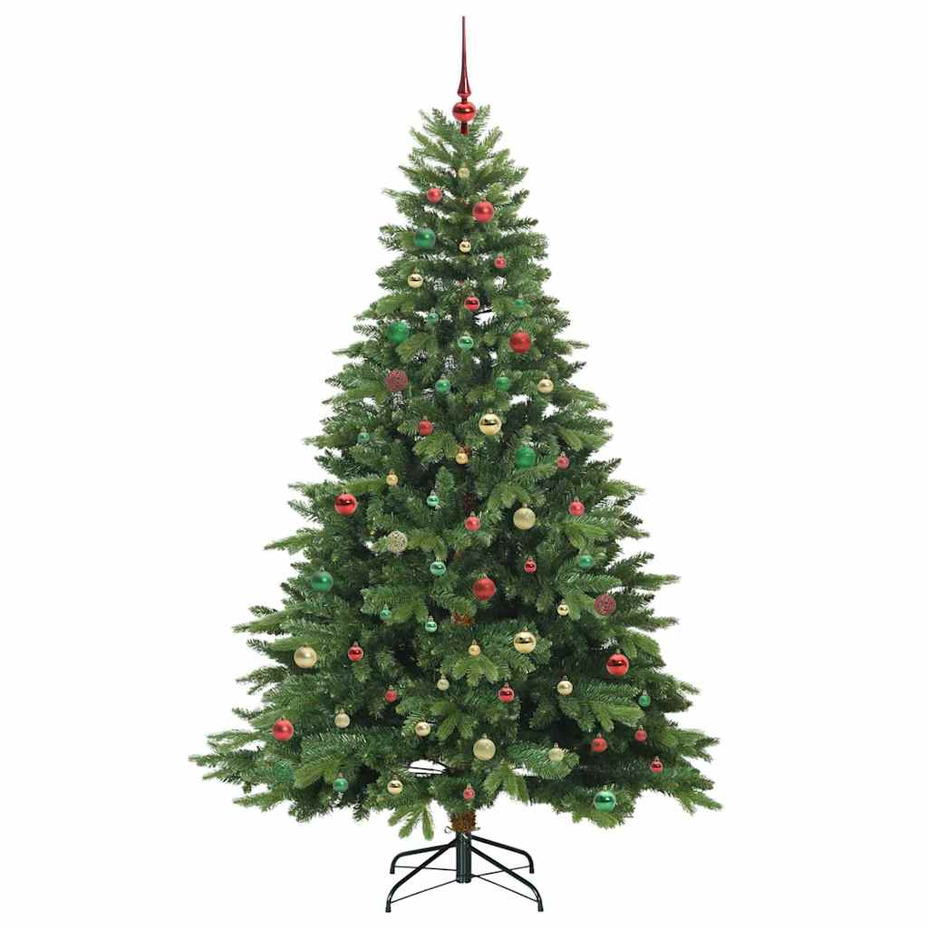 Artificial Christmas Tree with 300 LEDs Green 210 cm PE and PVC