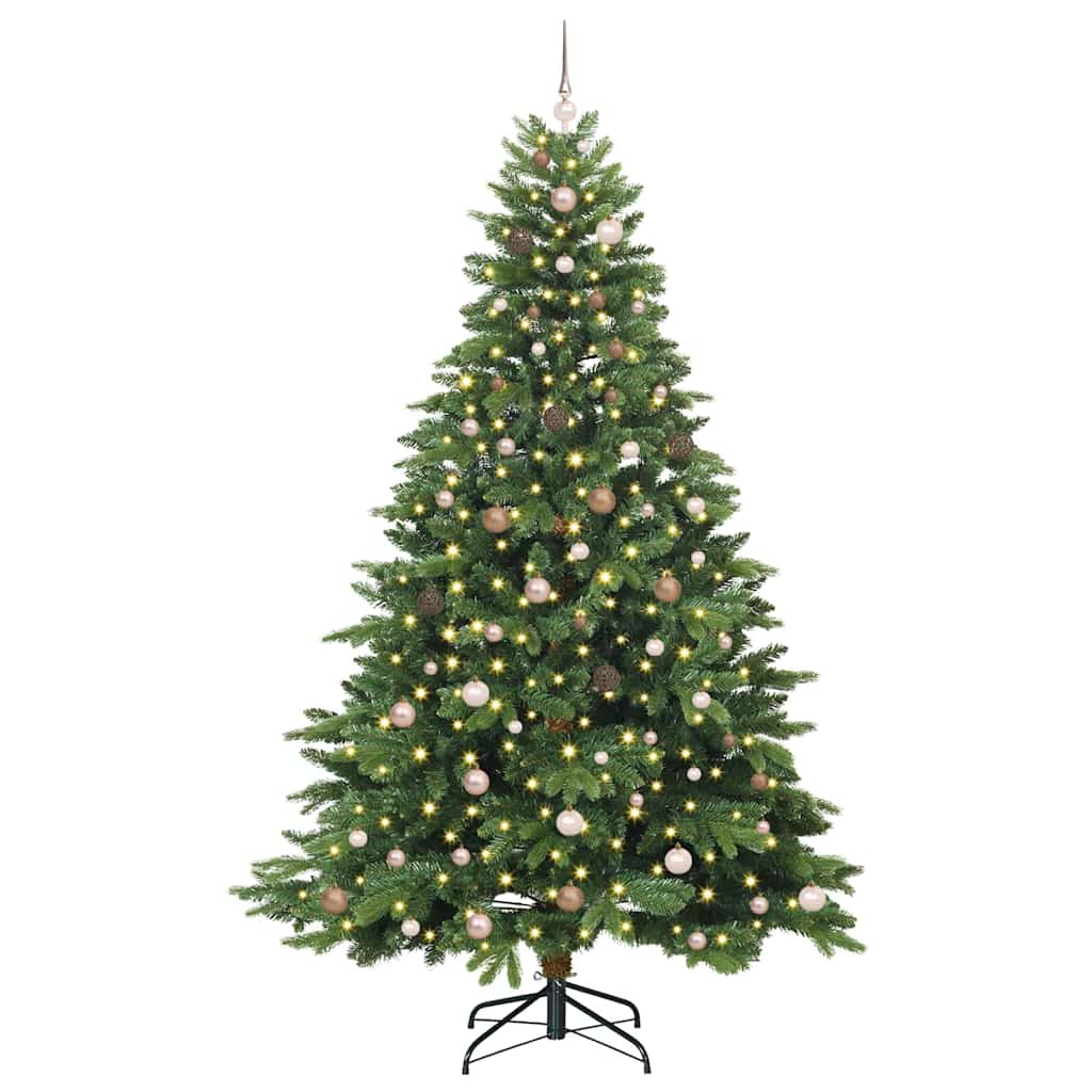 Artificial Christmas Tree with 300 LEDs Green 240 cm PE and PVC