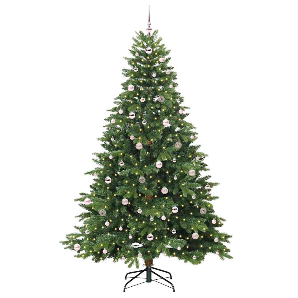 Artificial Christmas Tree with 300 LEDs Green 240 cm PE and PVC