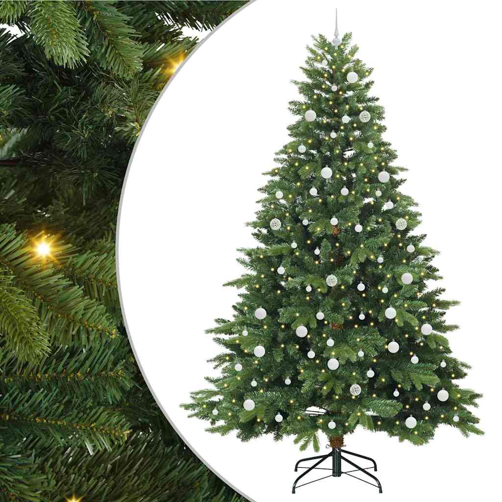 Artificial Christmas Tree with 300 LEDs Green 240 cm PE and PVC