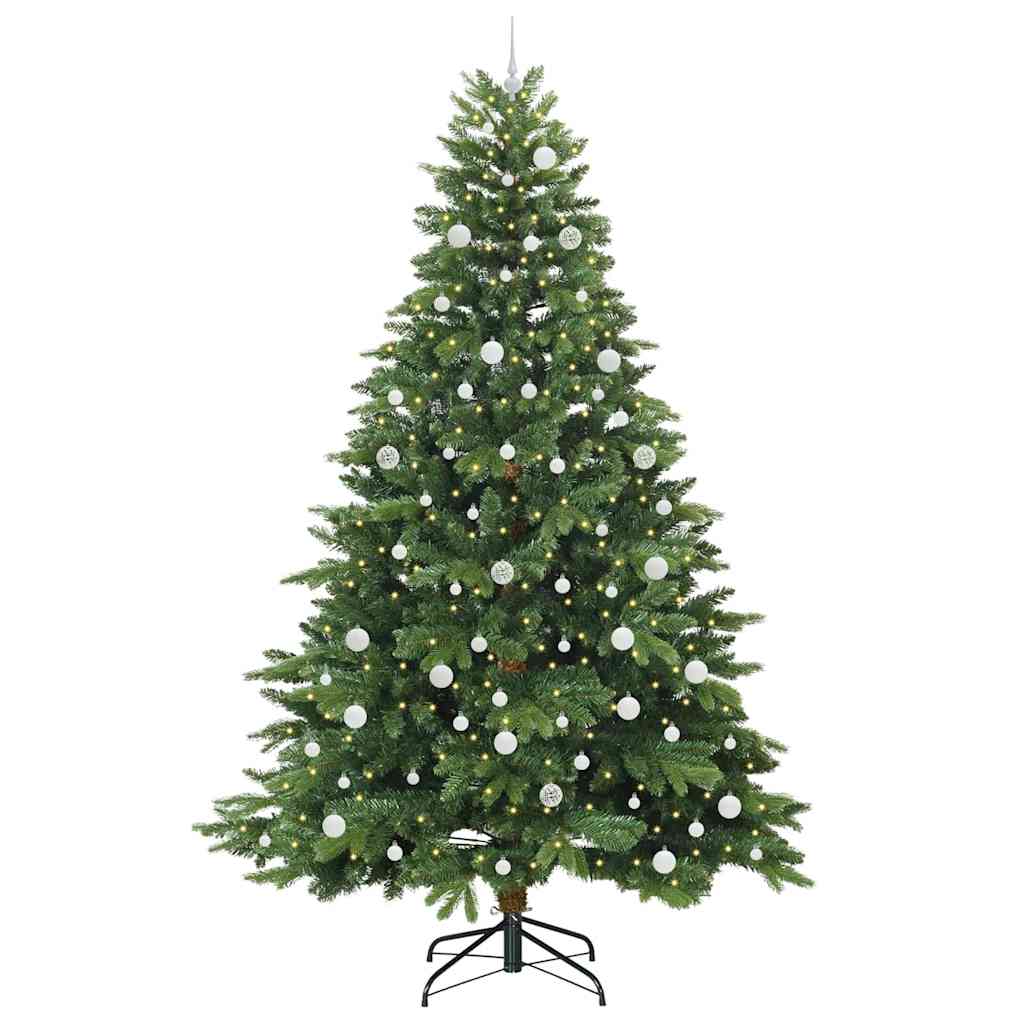 Artificial Christmas Tree with 300 LEDs Green 240 cm PE and PVC