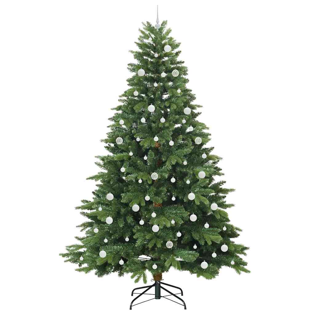 Artificial Christmas Tree with 300 LEDs Green 240 cm PE and PVC