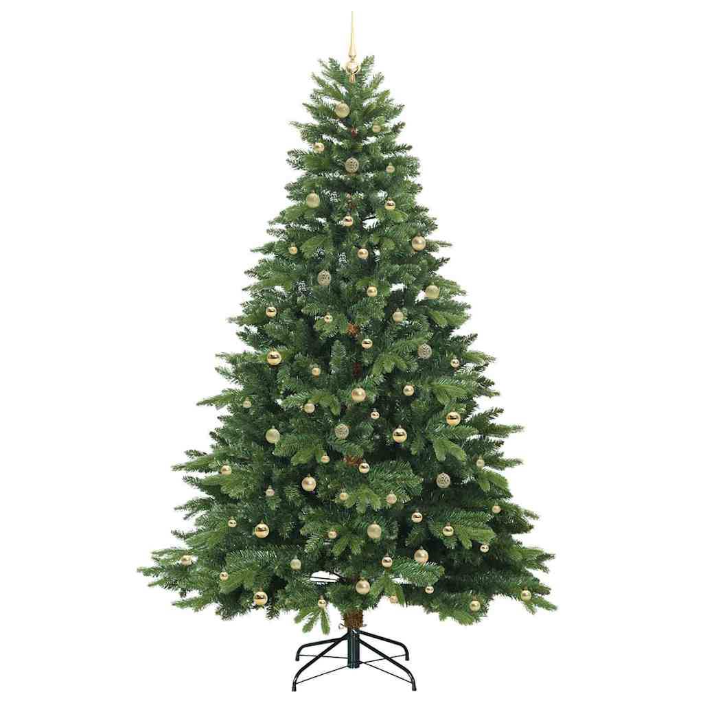 Artificial Christmas Tree with 300 LEDs Green 240 cm PE and PVC