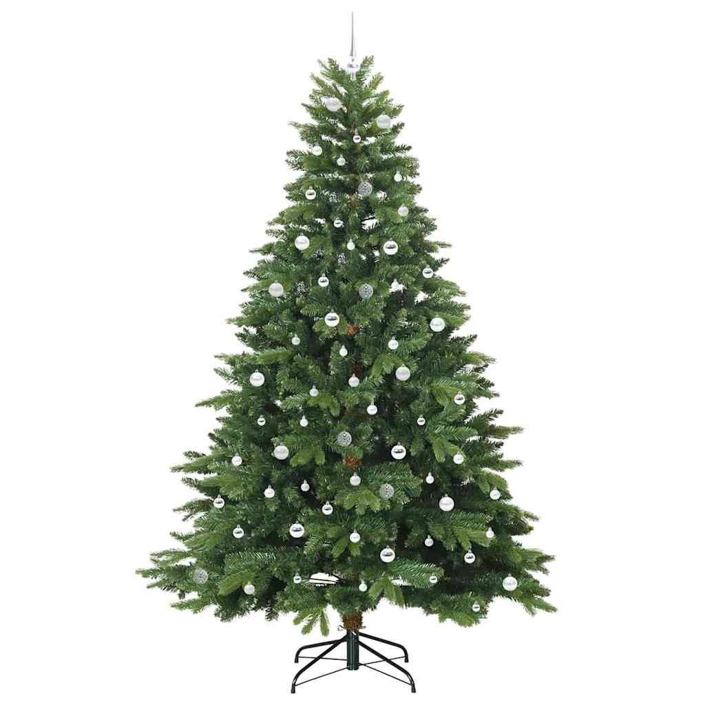 Artificial Christmas Tree with 300 LEDs Green 240 cm PE and PVC