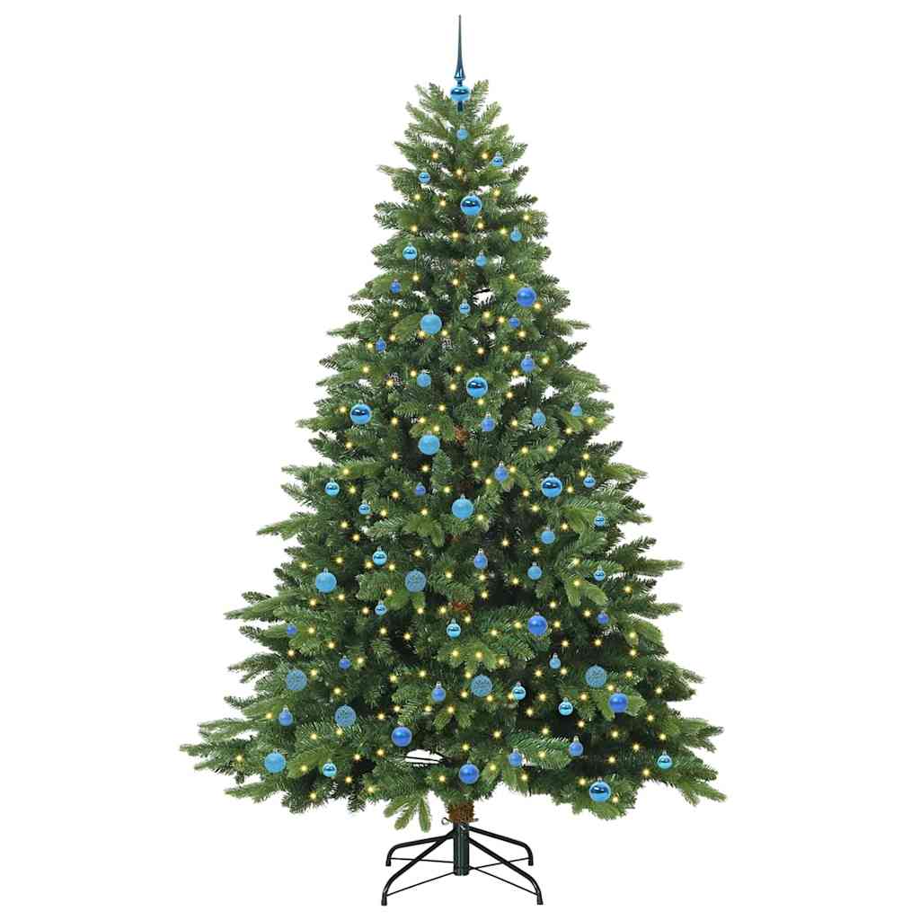 Artificial Christmas Tree with 300 LEDs Green 240 cm PE and PVC