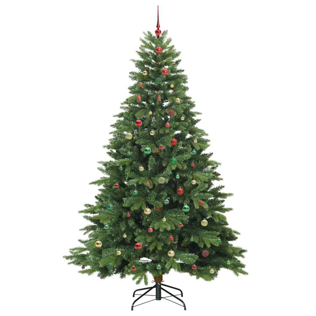 Artificial Christmas Tree with 300 LEDs Green 240 cm PE and PVC