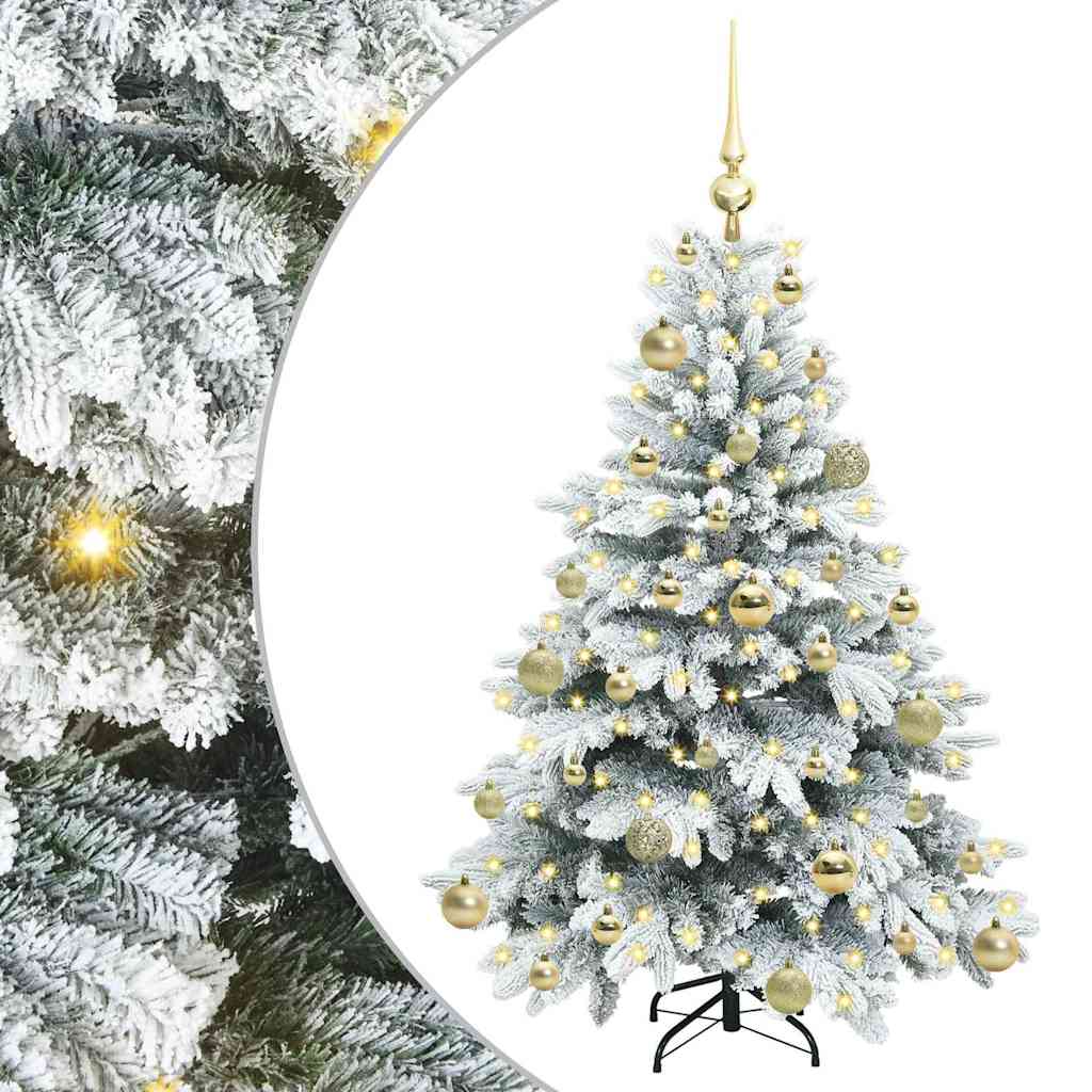 Artificial Christmas Tree with 150 LEDs Green 120 cm PE and PVC