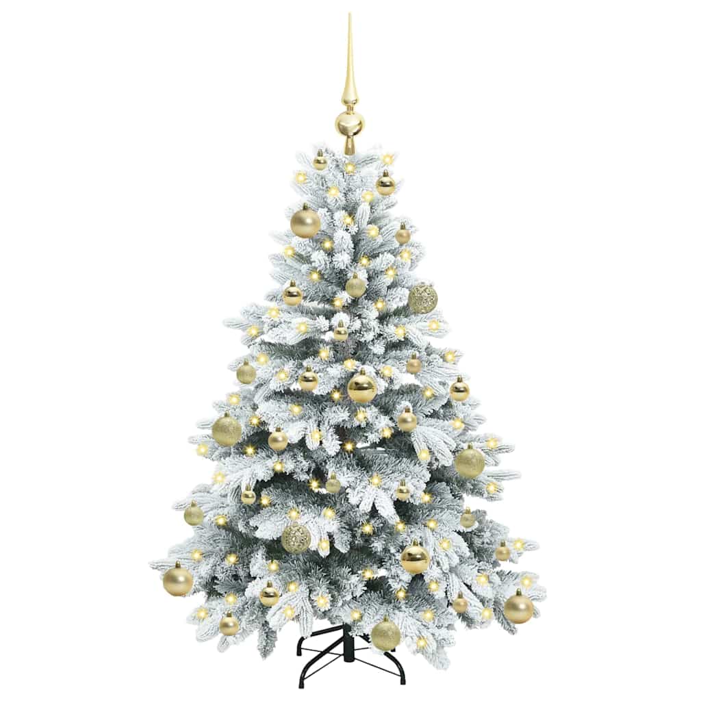 Artificial Christmas Tree with 150 LEDs Green 120 cm PE and PVC