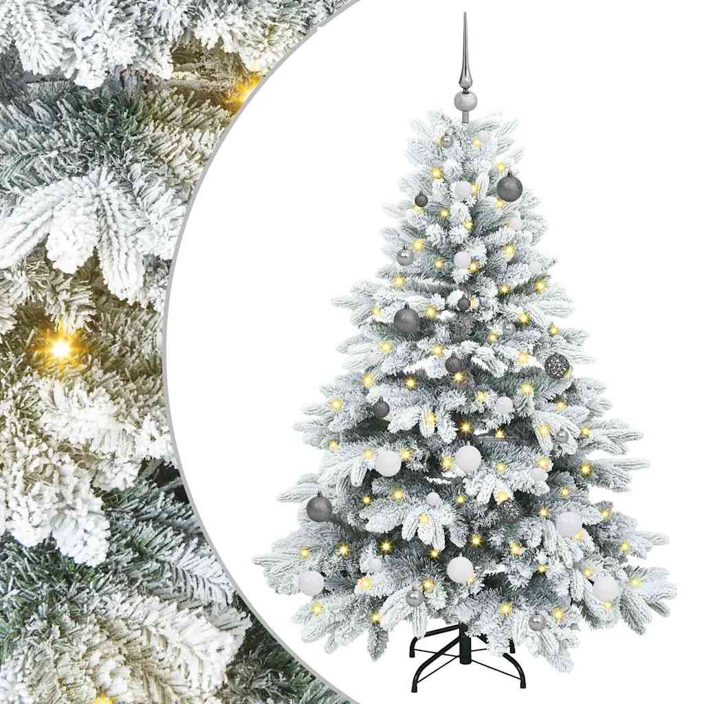 Artificial Christmas Tree with 150 LEDs Green 150 cm PE and PVC