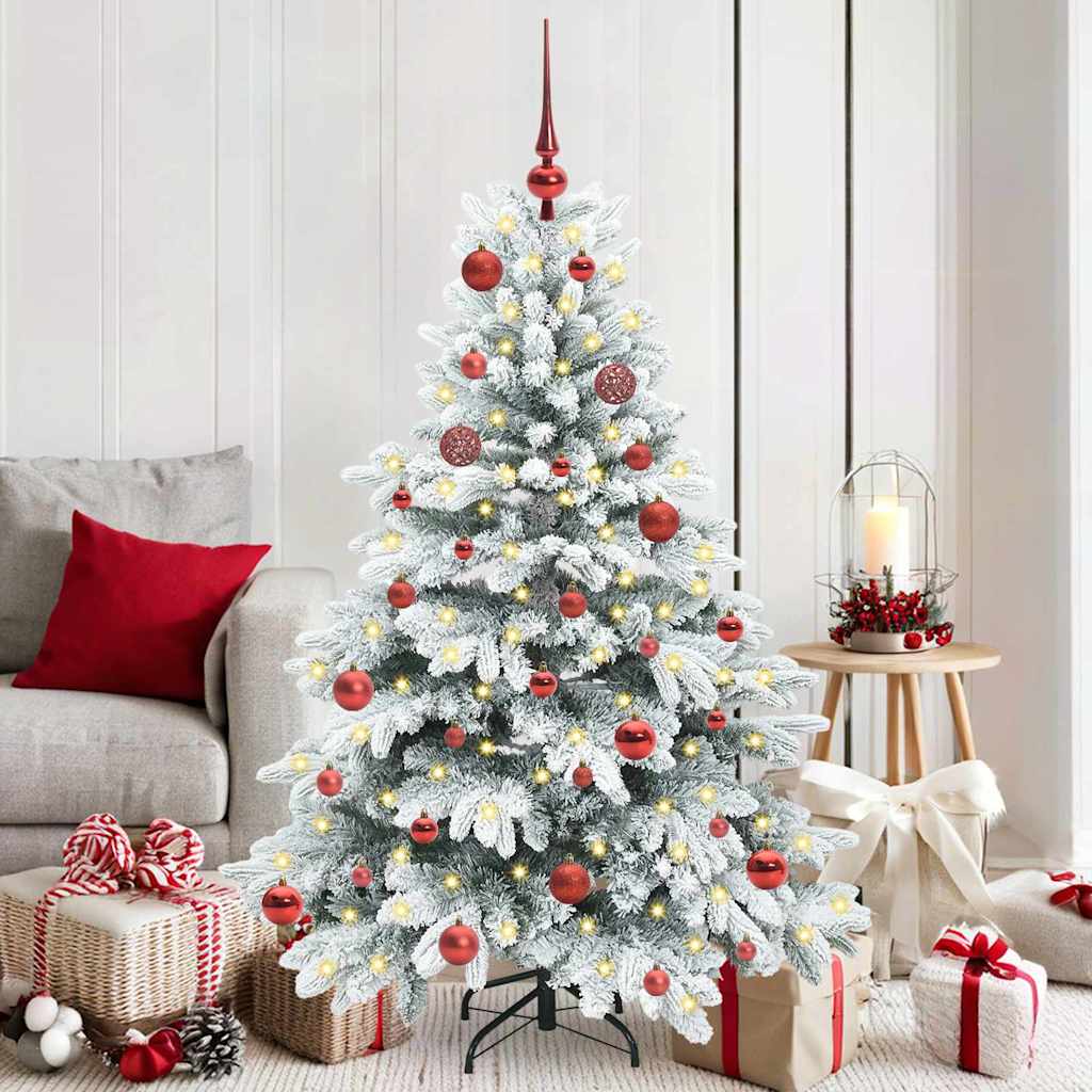 Artificial Christmas Tree with 150 LEDs Green 150 cm PE and PVC