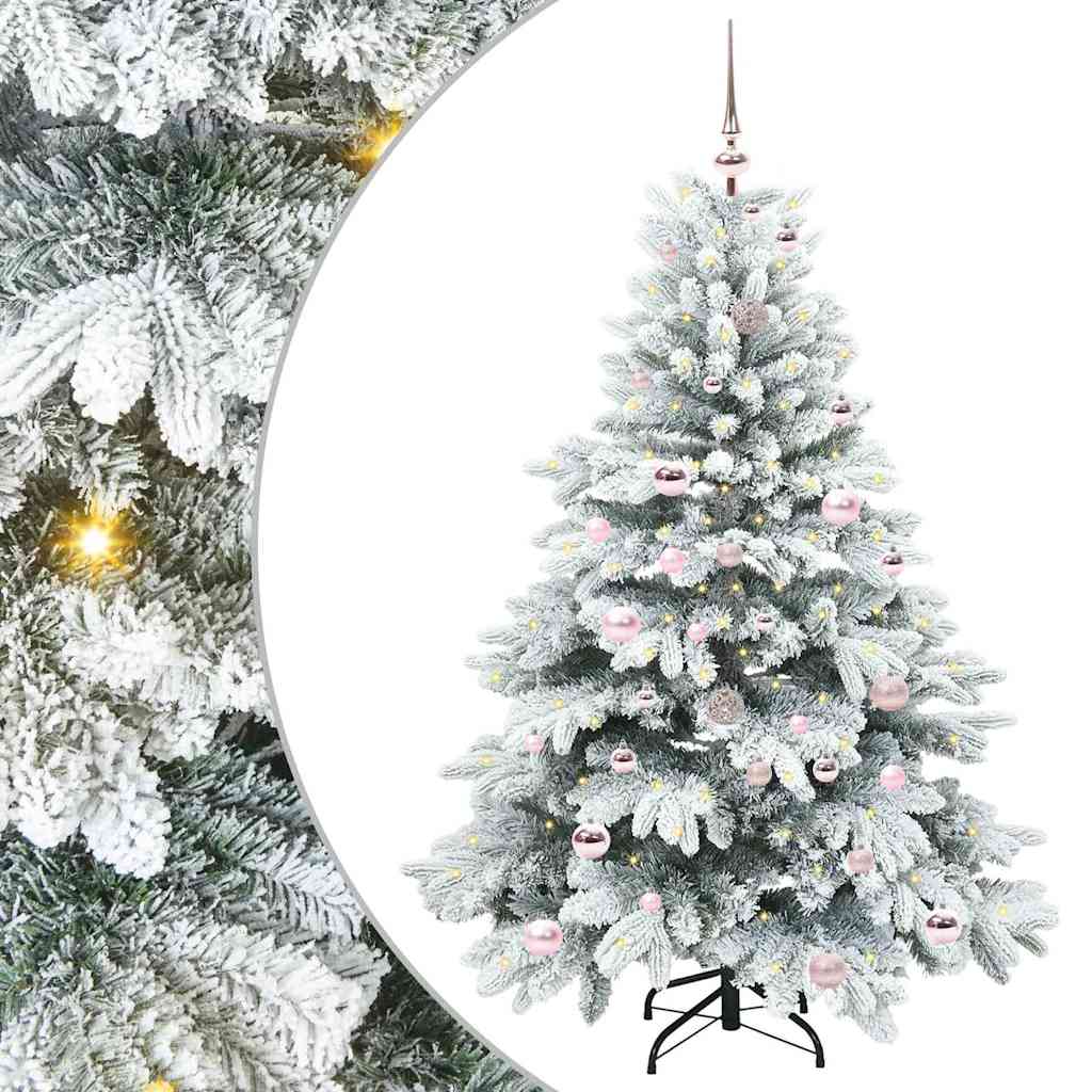 Artificial Christmas Tree with 150 LEDs Green 150 cm PE and PVC