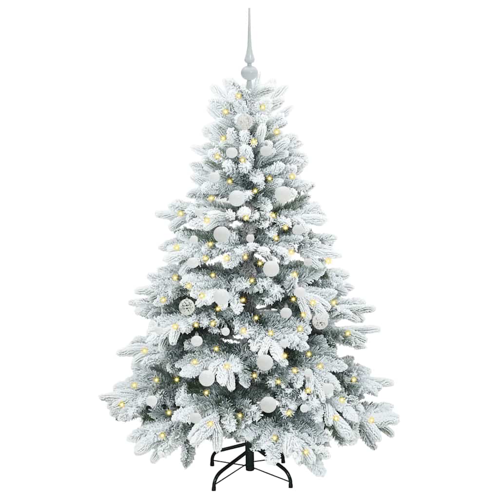 Artificial Christmas Tree with 150 LEDs Green 150 cm PE and PVC