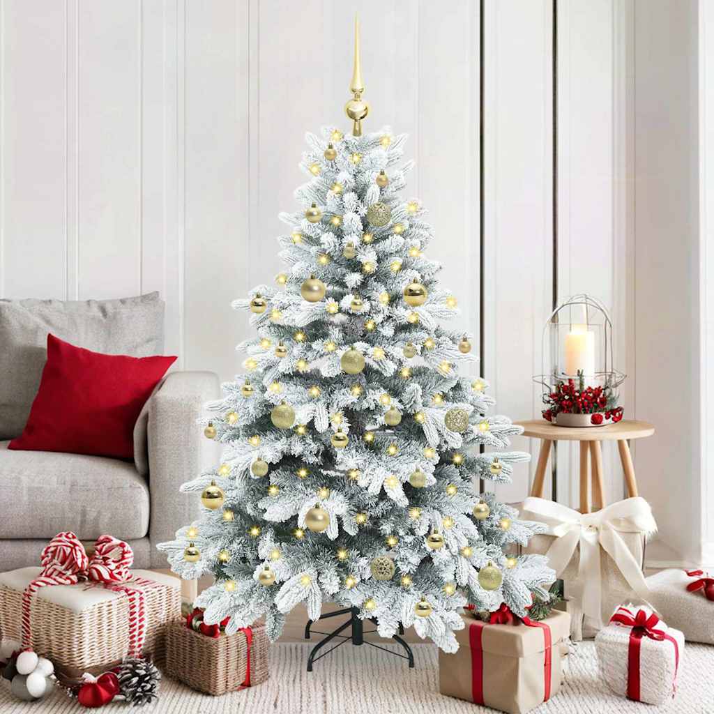 Artificial Christmas Tree with 150 LEDs Green 150 cm PE and PVC