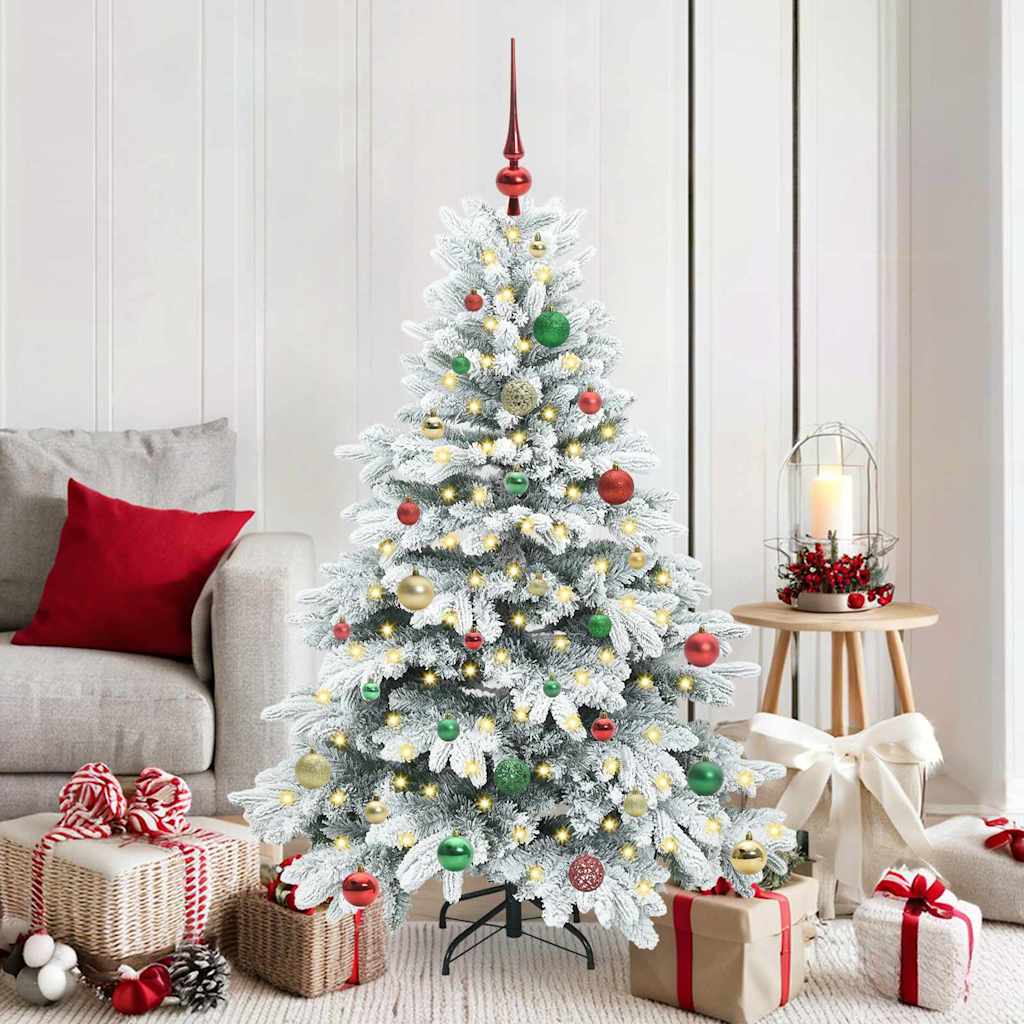 Artificial Christmas Tree with 150 LEDs Green 150 cm PE and PVC