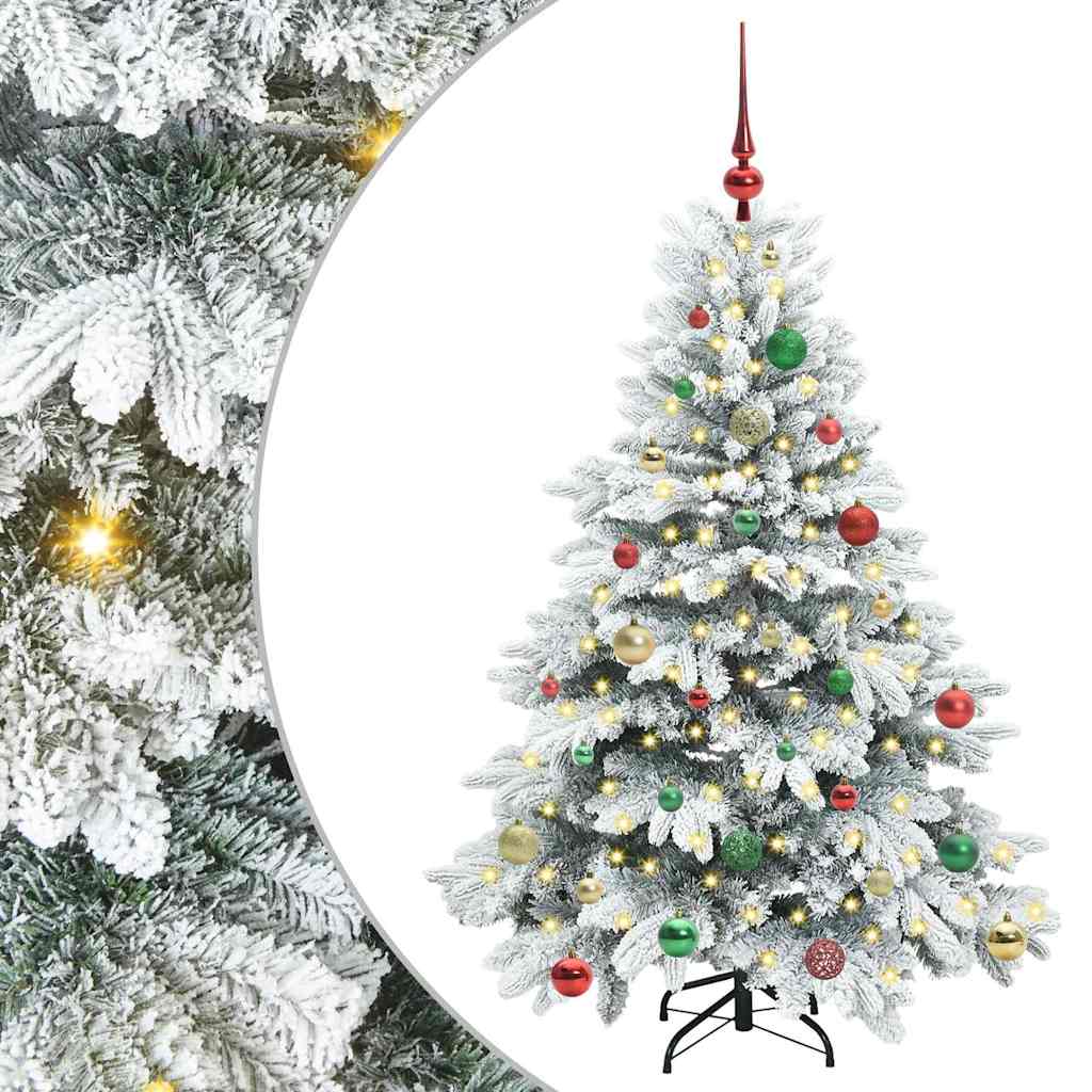 Artificial Christmas Tree with 150 LEDs Green 150 cm PE and PVC