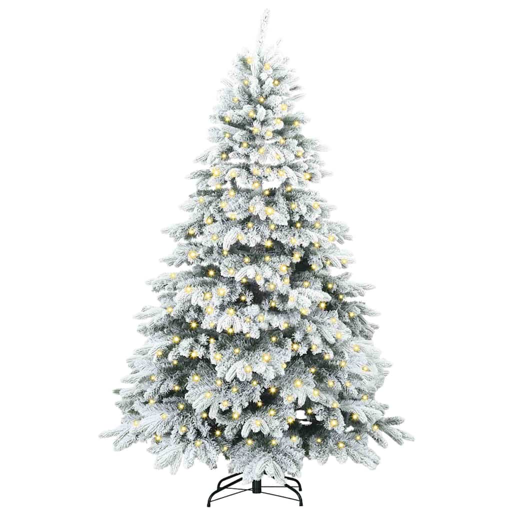 Artificial Christmas Tree with 300 LEDs Green 180 cm PE and PVC