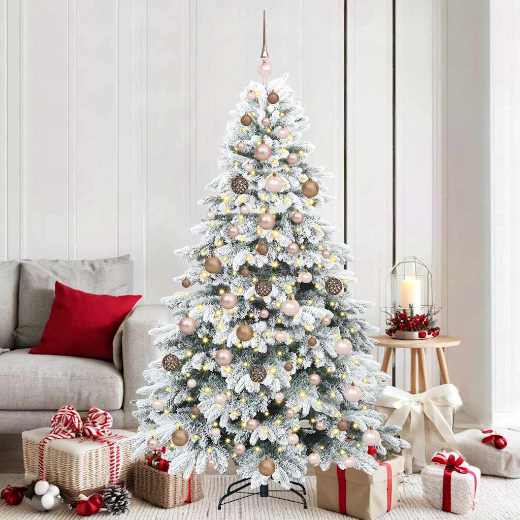 Artificial Christmas Tree with 300 LEDs Green 180 cm PE and PVC