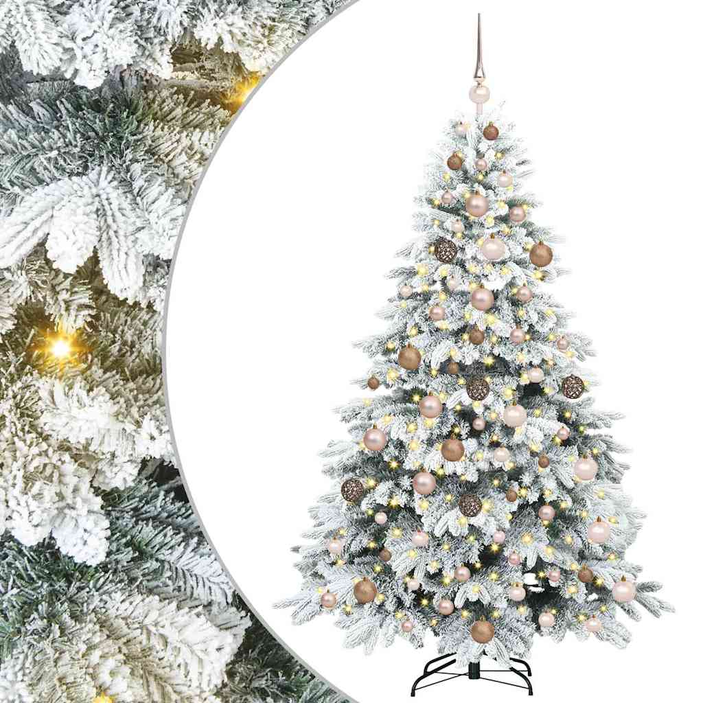 Artificial Christmas Tree with 300 LEDs Green 180 cm PE and PVC