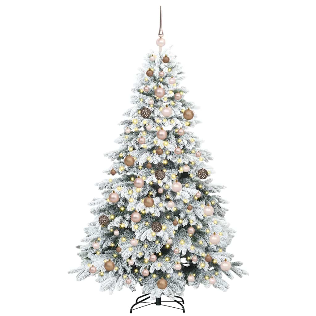 Artificial Christmas Tree with 300 LEDs Green 180 cm PE and PVC