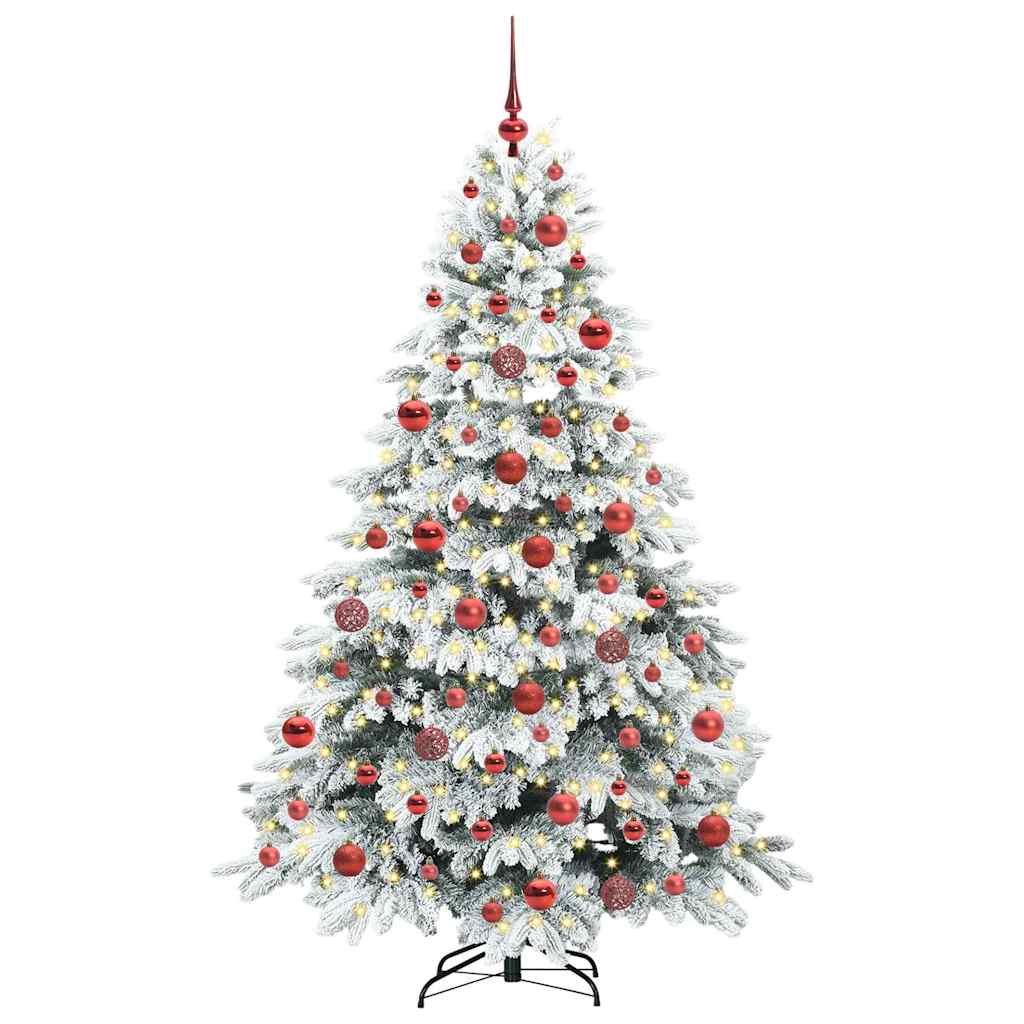 Artificial Christmas Tree with 300 LEDs Green 180 cm PE and PVC