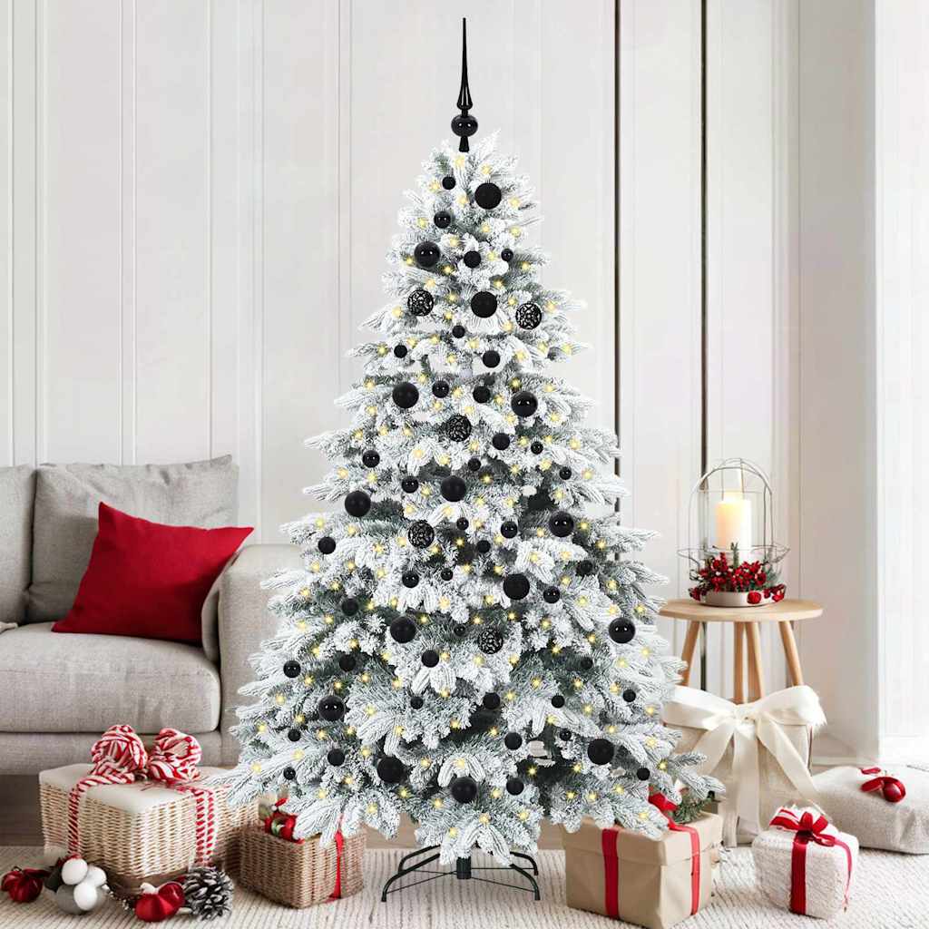 Artificial Christmas Tree with 300 LEDs Green 180 cm PE and PVC