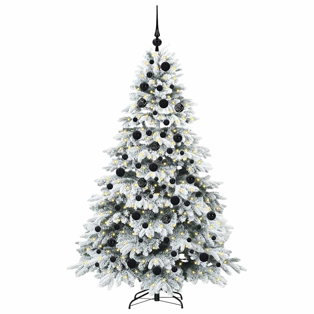 Artificial Christmas Tree with 300 LEDs Green 180 cm PE and PVC
