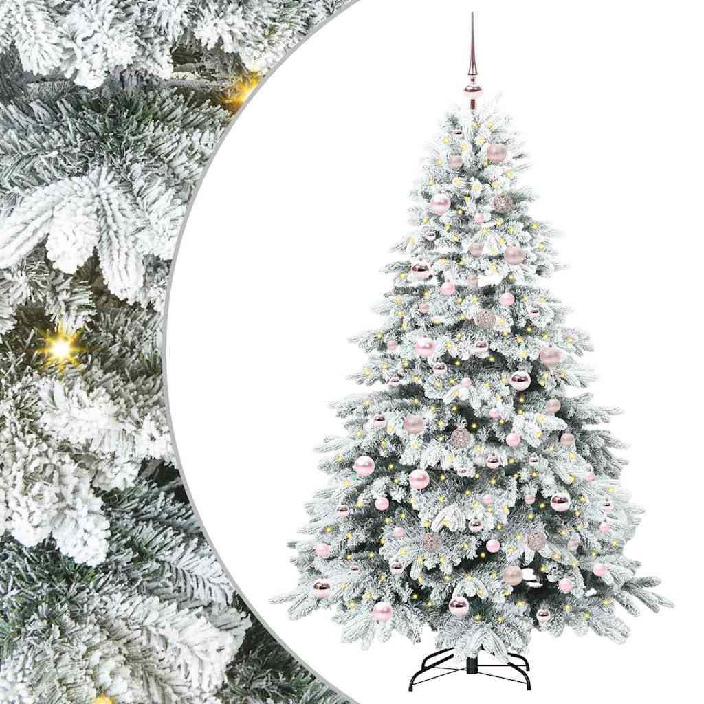 Artificial Christmas Tree with 300 LEDs Green 180 cm PE and PVC