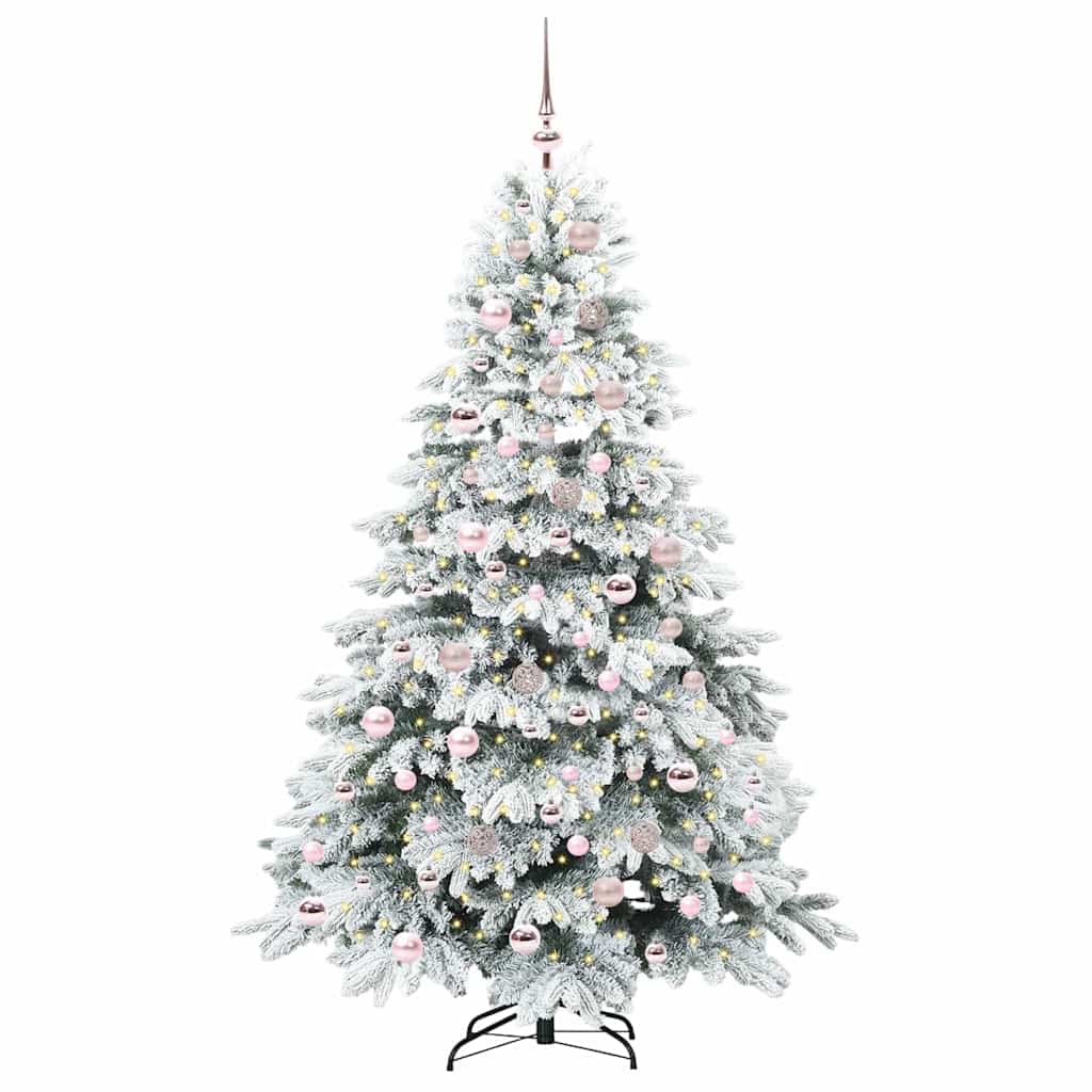 Artificial Christmas Tree with 300 LEDs Green 180 cm PE and PVC