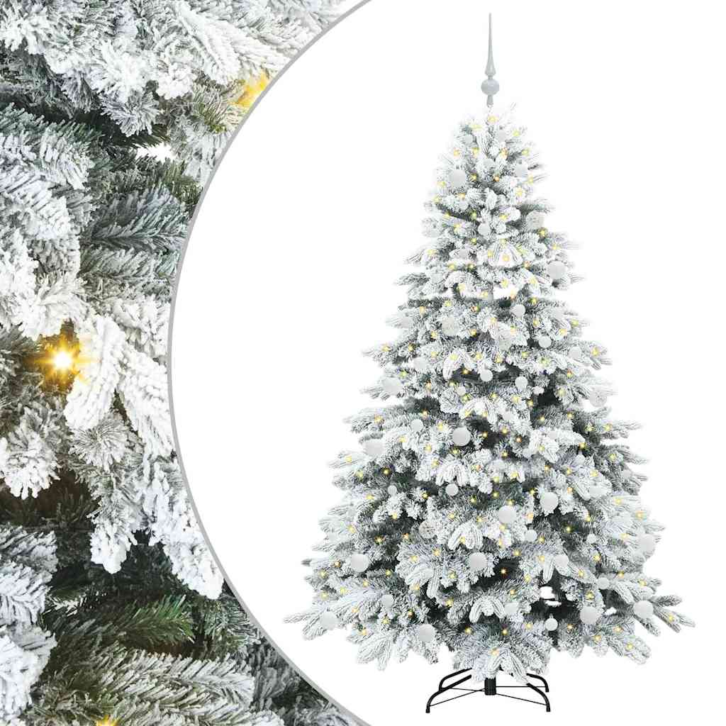 Artificial Christmas Tree with 300 LEDs Green 180 cm PE and PVC
