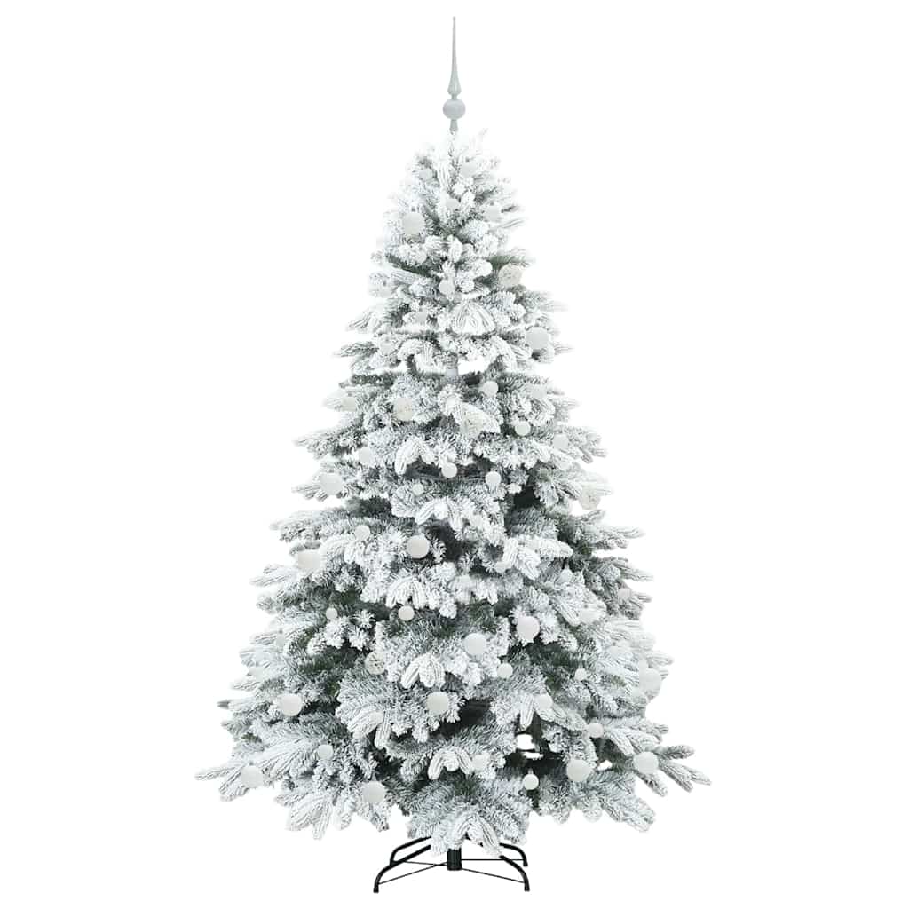 Artificial Christmas Tree with 300 LEDs Green 180 cm PE and PVC