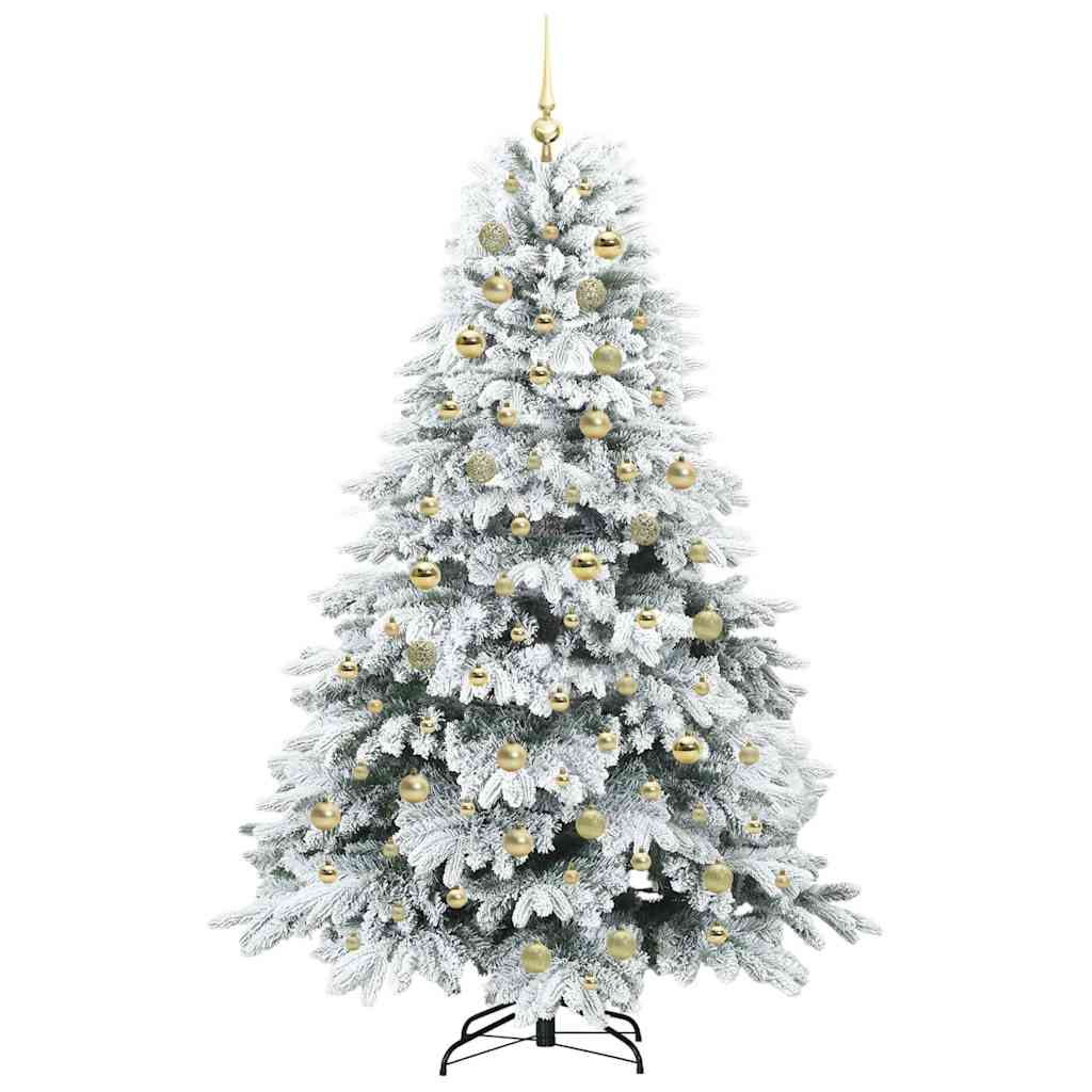 Artificial Christmas Tree with 300 LEDs Green 180 cm PE and PVC