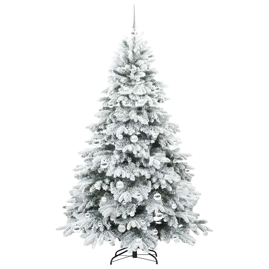 Artificial Christmas Tree with 300 LEDs Green 180 cm PE and PVC