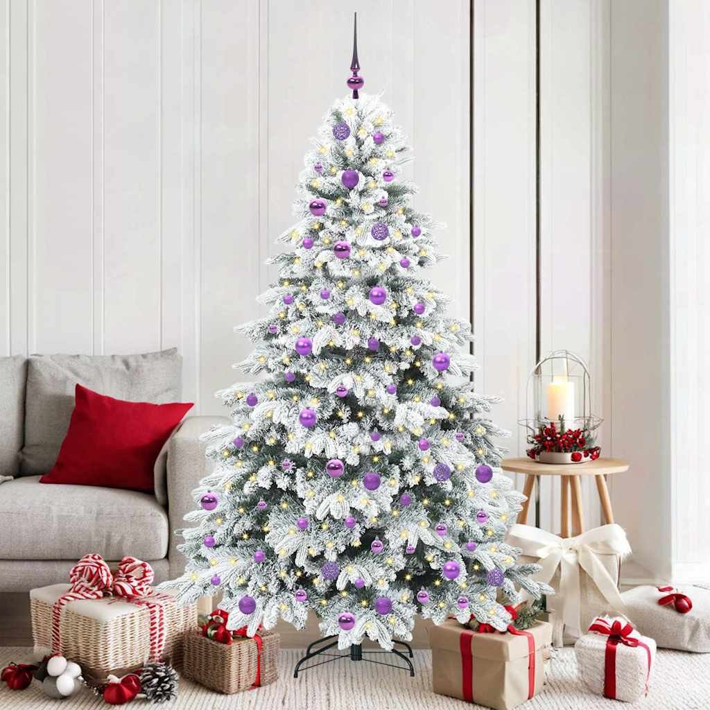 Artificial Christmas Tree with 300 LEDs Green 180 cm PE and PVC