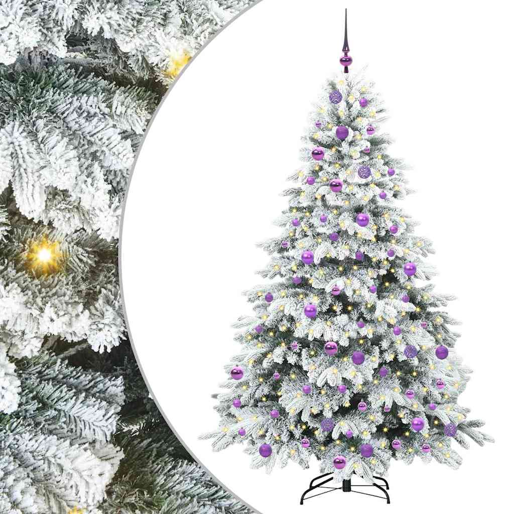 Artificial Christmas Tree with 300 LEDs Green 180 cm PE and PVC