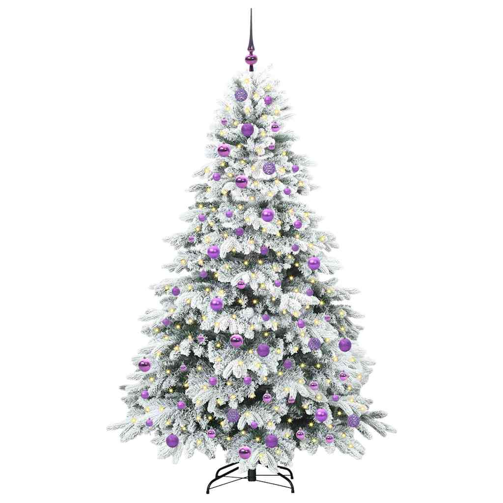 Artificial Christmas Tree with 300 LEDs Green 180 cm PE and PVC