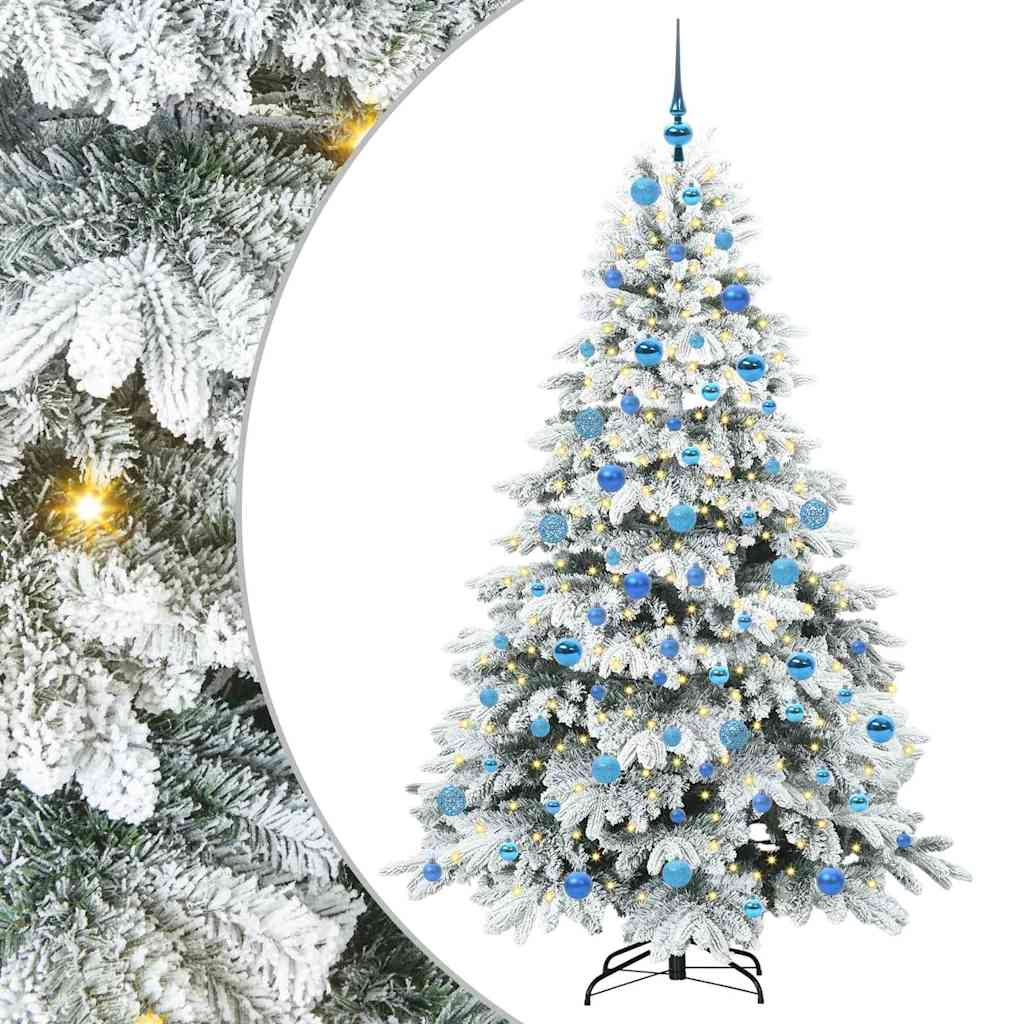 Artificial Christmas Tree with 300 LEDs Green 180 cm PE and PVC