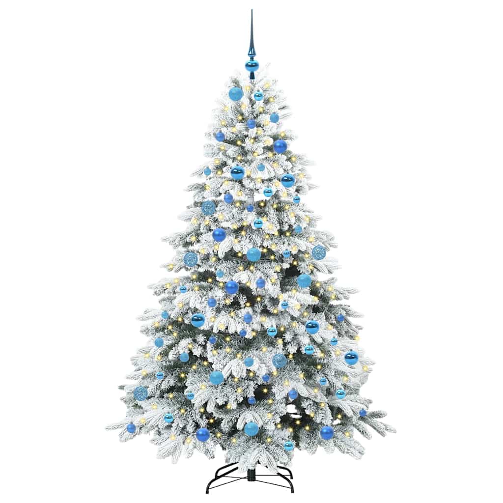 Artificial Christmas Tree with 300 LEDs Green 180 cm PE and PVC
