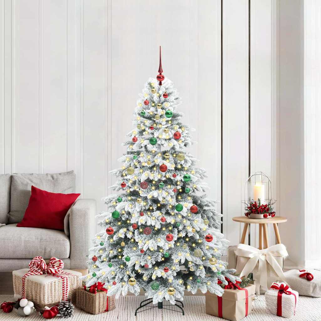 Artificial Christmas Tree with 300 LEDs Green 180 cm PE and PVC