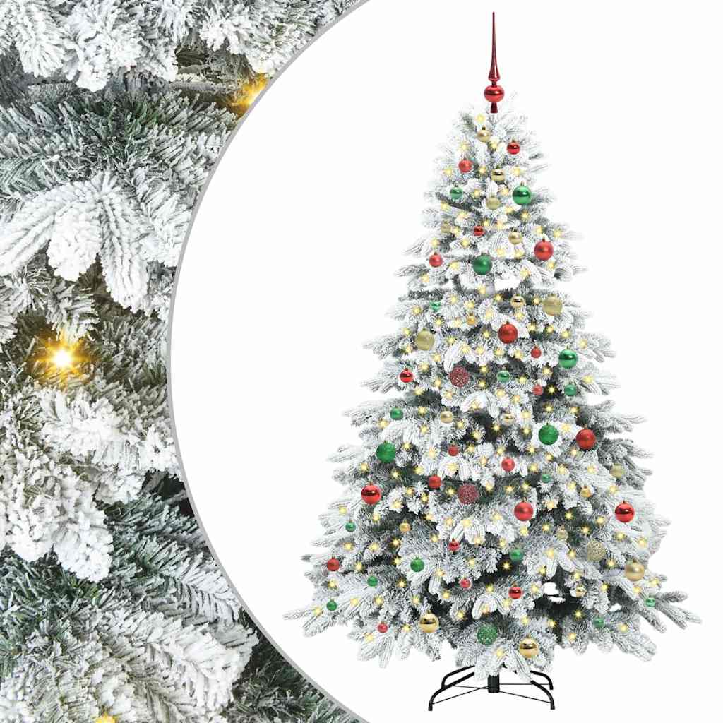 Artificial Christmas Tree with 300 LEDs Green 180 cm PE and PVC