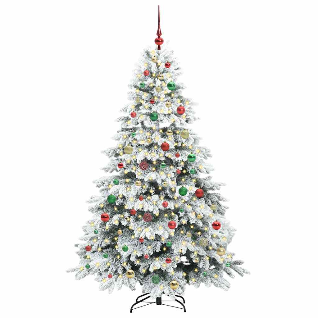 Artificial Christmas Tree with 300 LEDs Green 180 cm PE and PVC