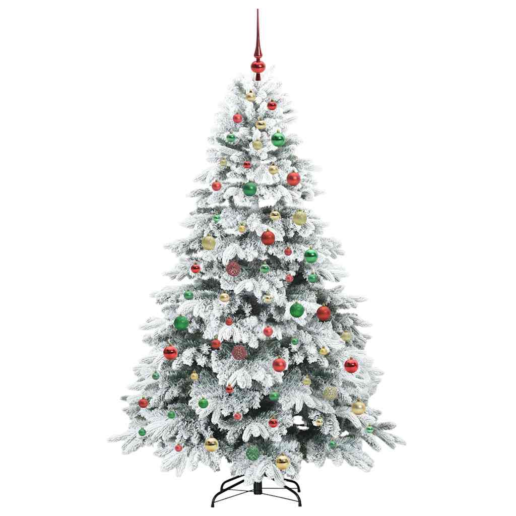 Artificial Christmas Tree with 300 LEDs Green 180 cm PE and PVC