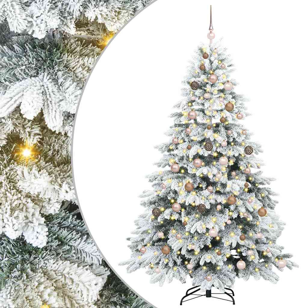 Artificial Christmas Tree with 300 LEDs Green 210 cm PE and PVC