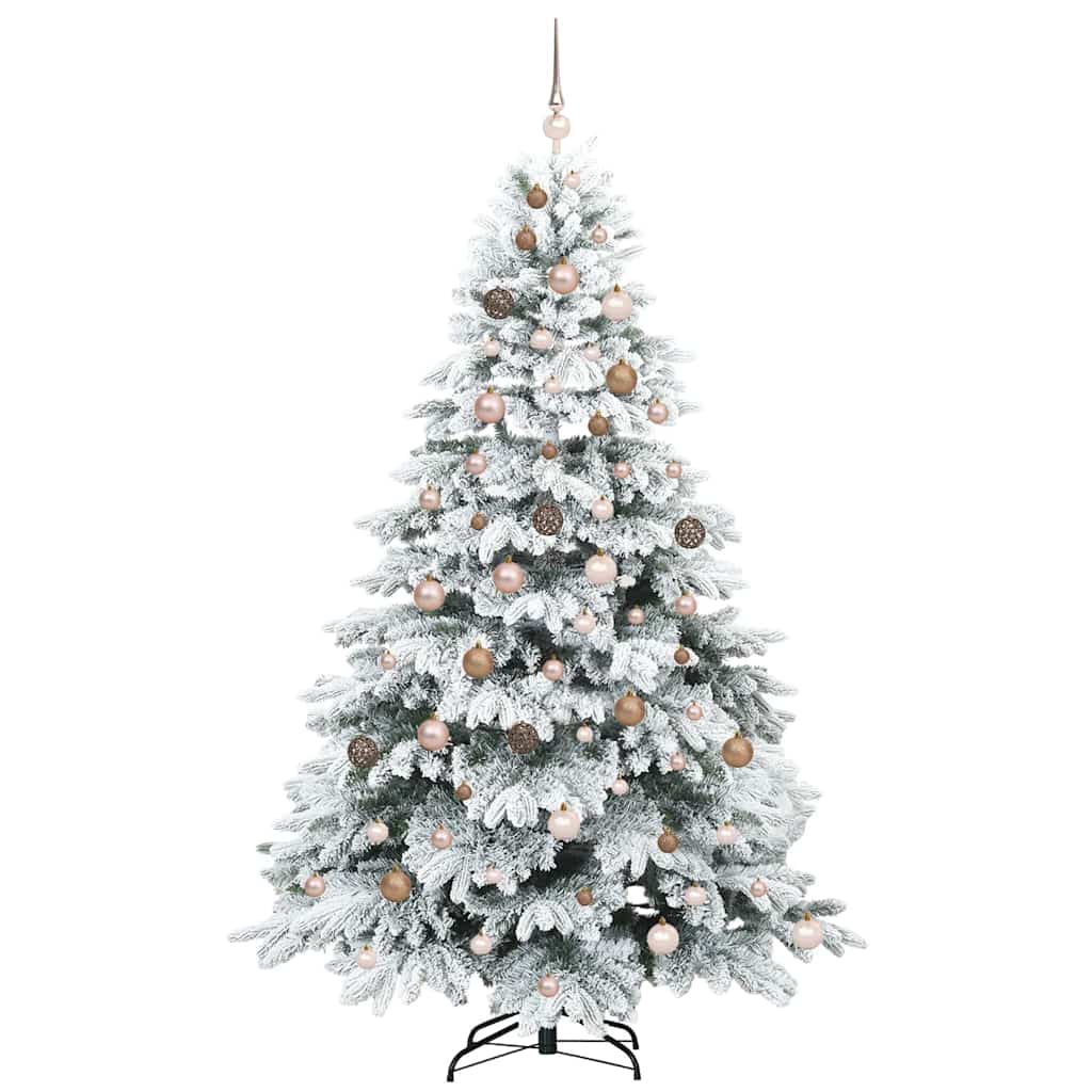 Artificial Christmas Tree with 300 LEDs Green 210 cm PE and PVC