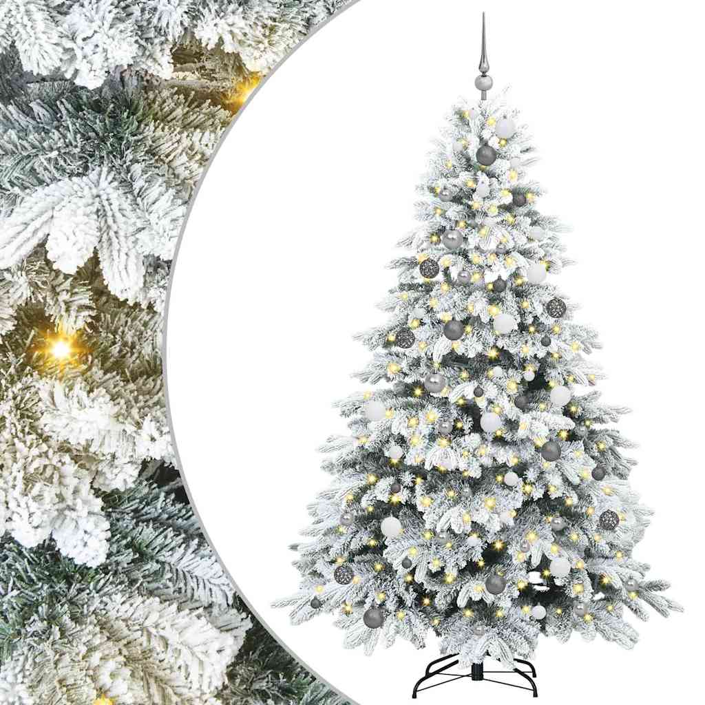 Artificial Christmas Tree with 300 LEDs Green 210 cm PE and PVC