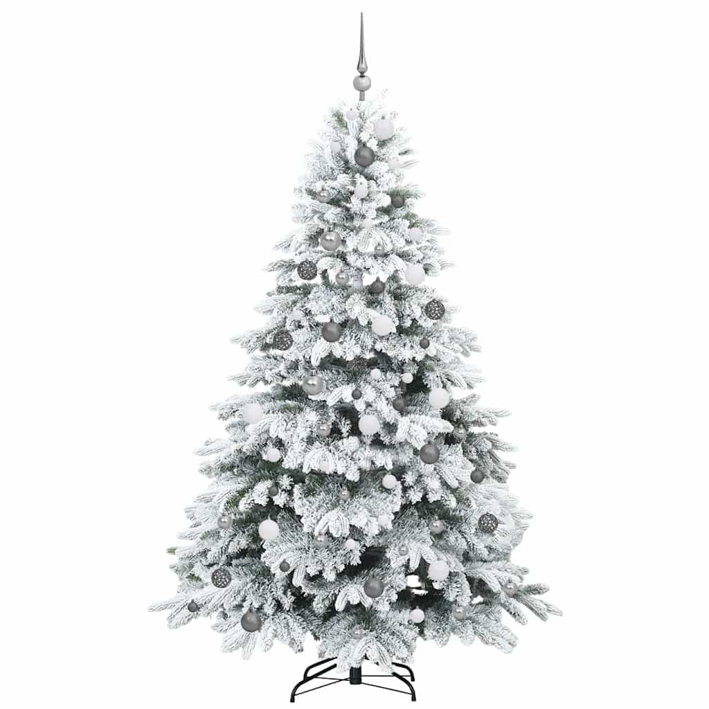 Artificial Christmas Tree with 300 LEDs Green 210 cm PE and PVC