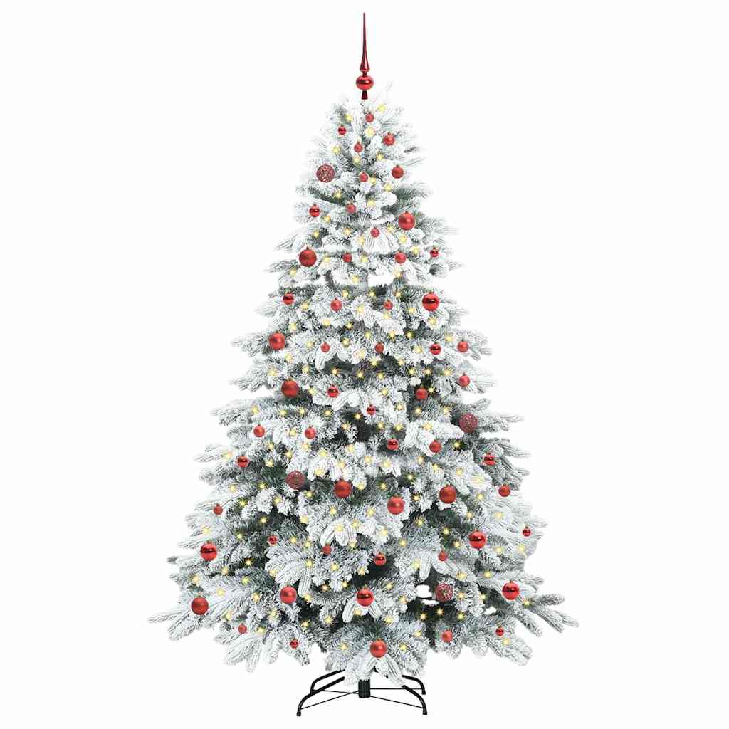 Artificial Christmas Tree with 300 LEDs Green 210 cm PE and PVC