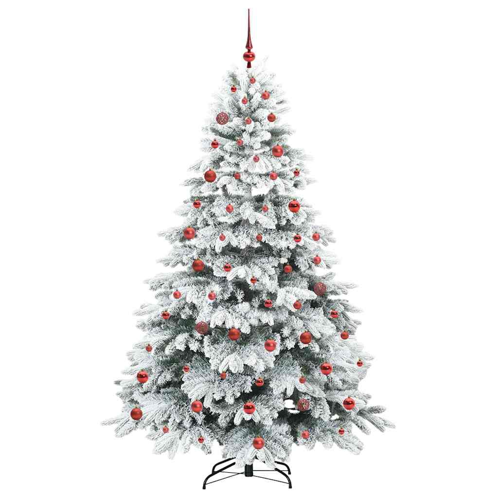Artificial Christmas Tree with 300 LEDs Green 210 cm PE and PVC