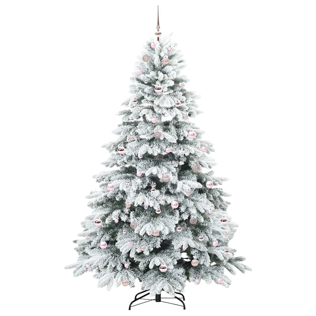 Artificial Christmas Tree with 300 LEDs Green 210 cm PE and PVC