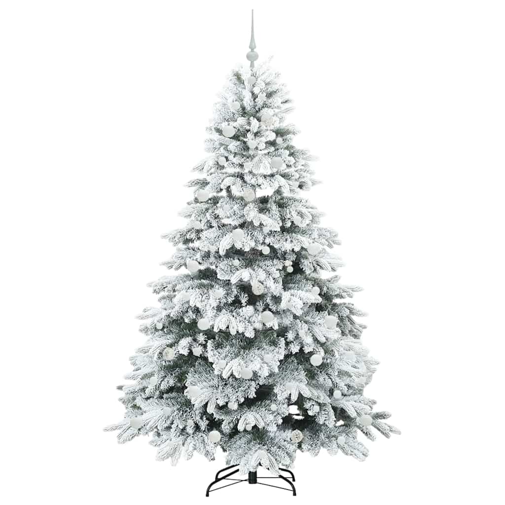 Artificial Christmas Tree with 300 LEDs Green 210 cm PE and PVC